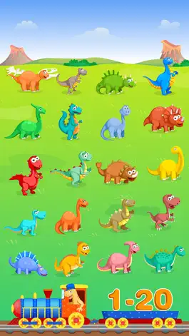 Game screenshot Dinosaur Number Train Game for Kids Free hack