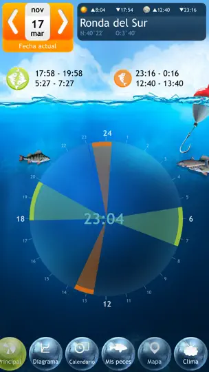 Captura de pantalla de Pesca Deluxe – Mejores Momentos Para Pescar Y Calendario De Pesca en iPhone 1