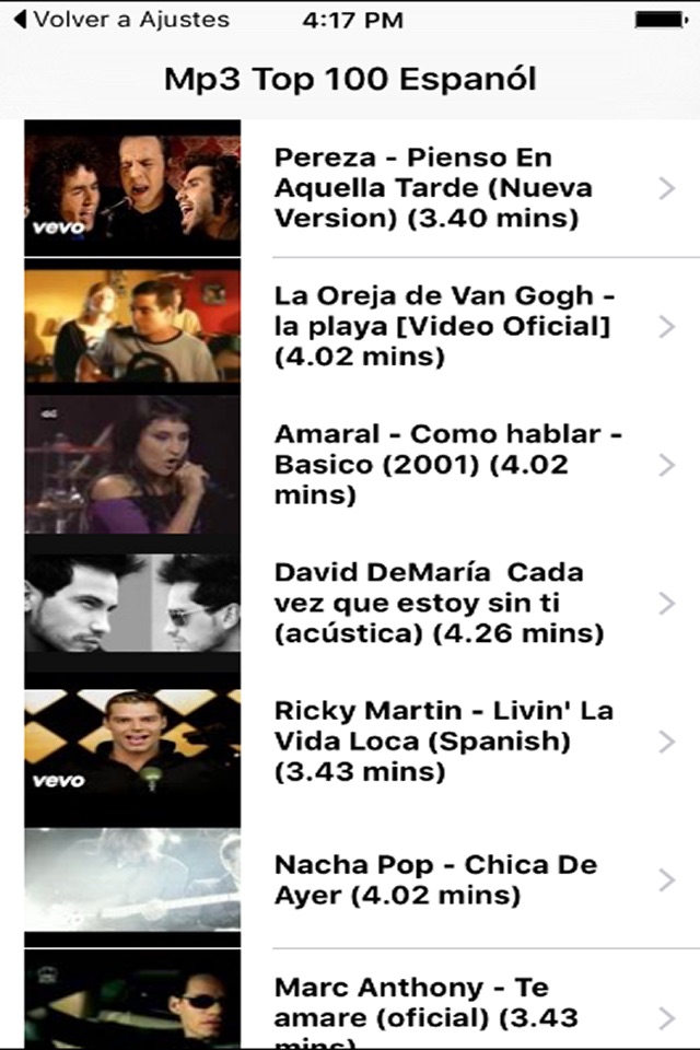 Mp3 Top 100 Español screenshot 2