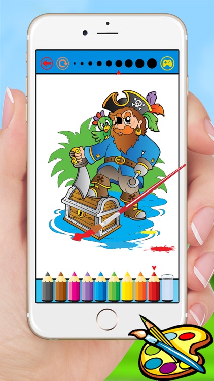 Pirate Coloring Book - Sea Drawing for Kids Free Games