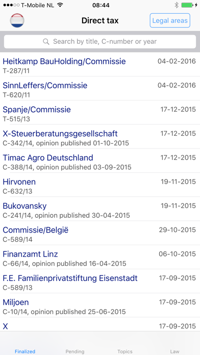 Screenshot #1 pour EU Tax Law