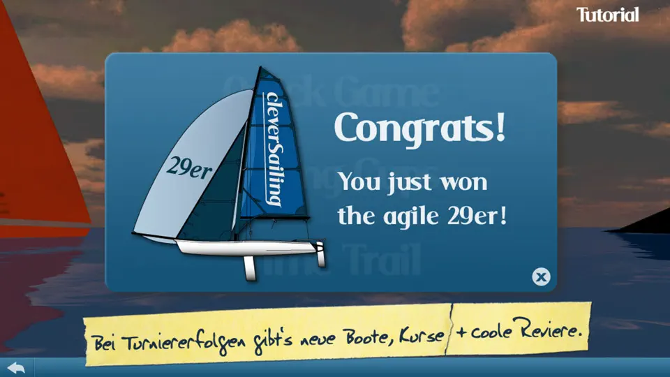 Screenshot von CleverSailing Lite - Segelboot Racing Game auf dem iPhone 5