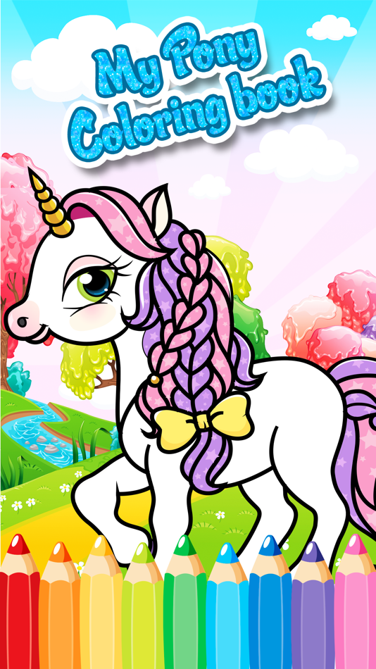 princess pony free printable coloring pages for girls kids - 1.0 - (iOS)