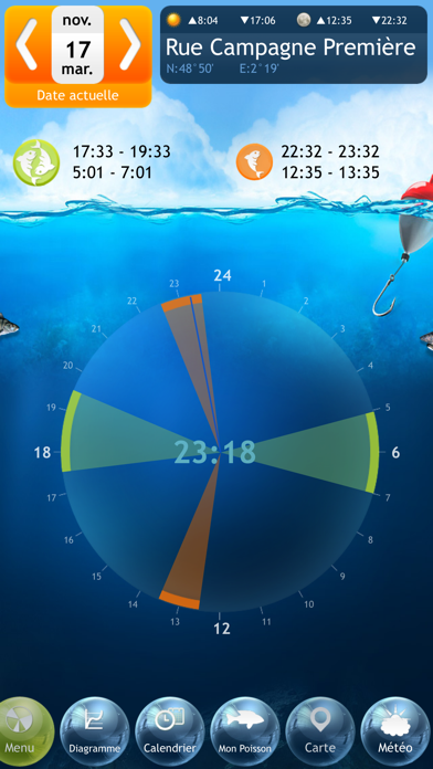 Screenshot #1 pour Pêche Deluxe – Calendrier et Meilleures Heures de Pêche