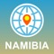 Namibia offline map brought to you by PGCGLOBE