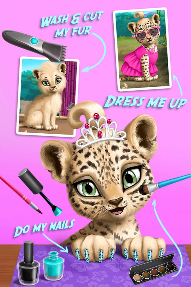 Jungle Animal Hair Salon - Wild Pets Haircut & Style Makeover - No Ads screenshot 2