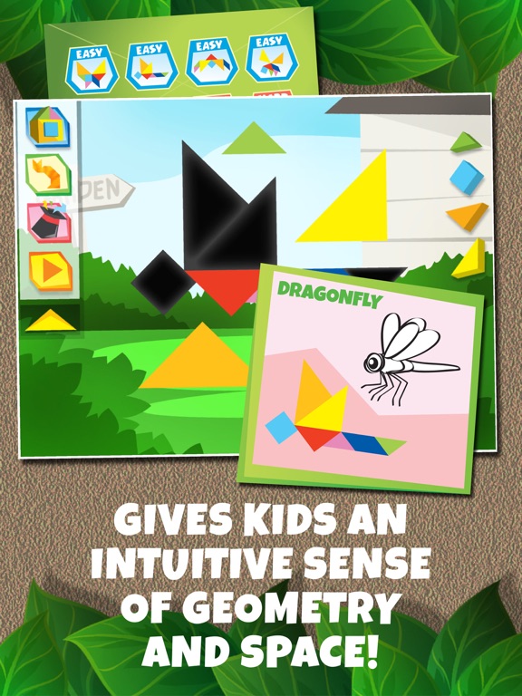 Kids Learning Puzzles: Garden Animals, K12 Tangramのおすすめ画像2