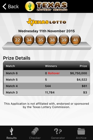 Texas Lotto Results screenshot 3