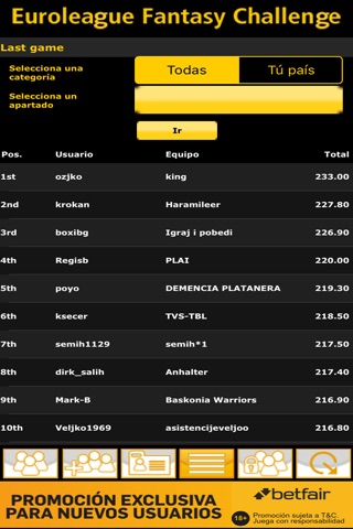 Euroleague Fantasy Challenge screenshot 4