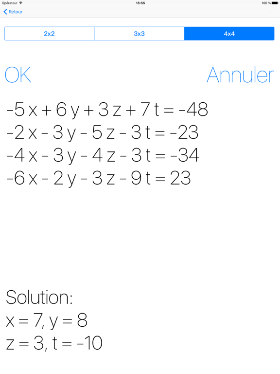 Screenshot #5 pour Systèmes d'equations