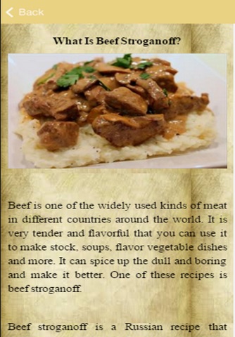 Beef Stroganoff Recipes screenshot 2