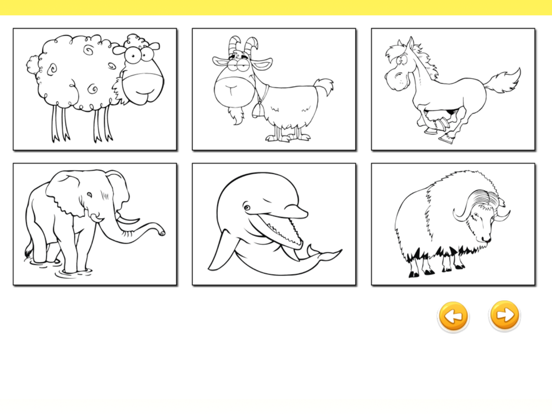 Printable Animal Coloring Worksheets for Pre K & Kindergarten iPad screenshot