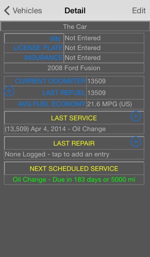 CarTune - Vehicle Maintenance and Gas Mi