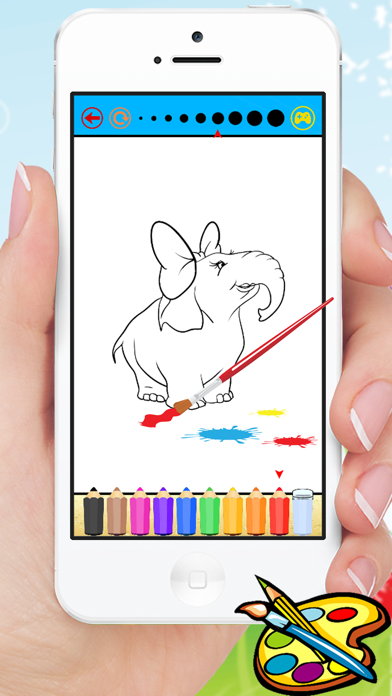 Animal Coloring Book for Kids and Preschool Toddler who Love Cute Pet Games for Free iPhone screenshot