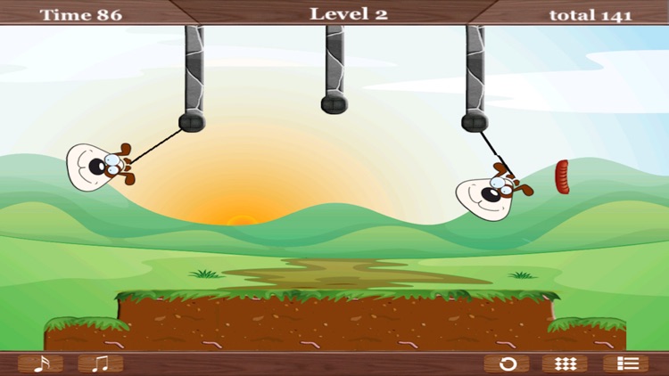 Rope and Sausage Challenge- Feed the Hungry Baby Puppy