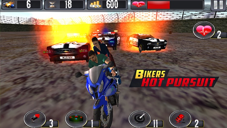 Bikers Hot Pursuit - 3D Racing and Shooting Game