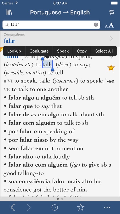Collins Portuguese-English Translation Dictionary and Verbs
