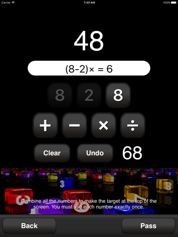 Conundra Math: a brain training number game for iPhone and iPad screenshot