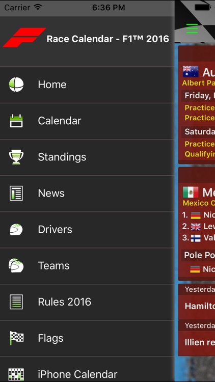 Race Calendar 2016