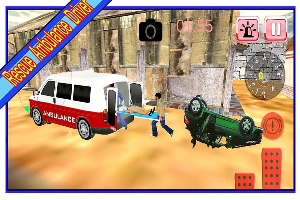 Rescue Ambulance Driver 3d simulator - On duty Paramedic Emergency Parking, City Driving Reckless Racing Adventure screenshot 4