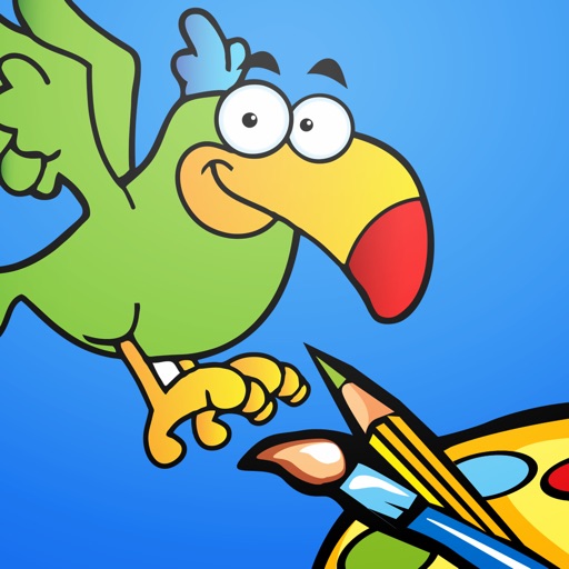 Bird Coloring Book : Finger Painting for Adults and Kids Icon