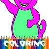 Finger Coloring For Kids Inside Office For Purple Dinosaur Edition