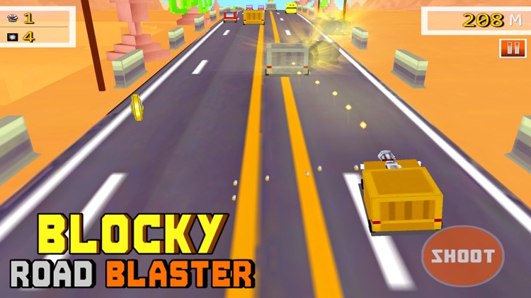 Blocky Road Blaster - 3D ( Fun Race & Shoot Game )