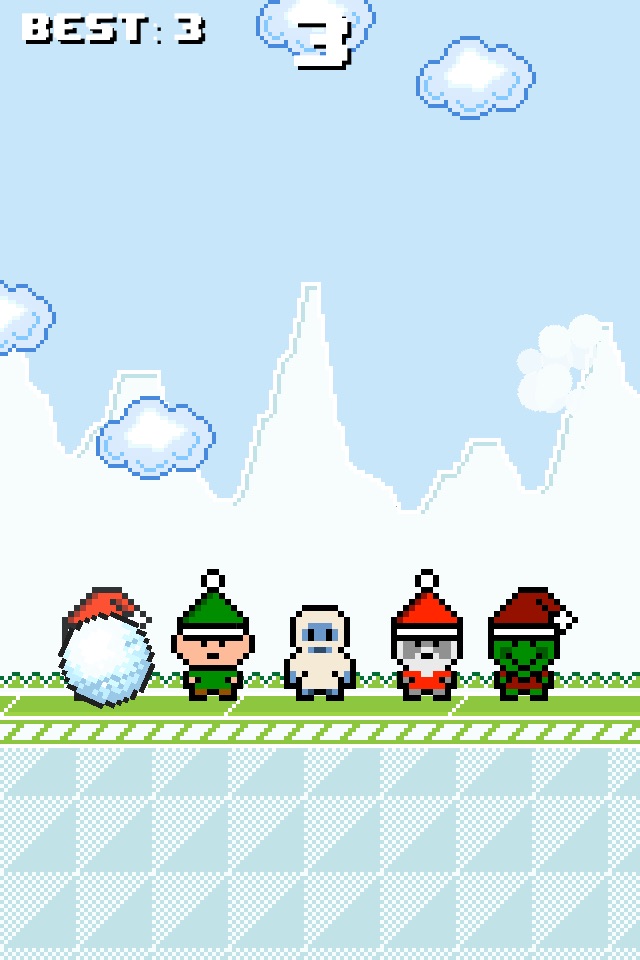 Snowball Fall - Falling Snow Fight Games with Frozen Snowman and Snowy Santa screenshot 2