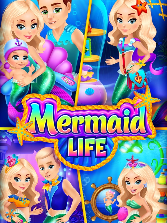 Screenshot #4 pour Mermaid Life - Family Story & Dressup Girls Games