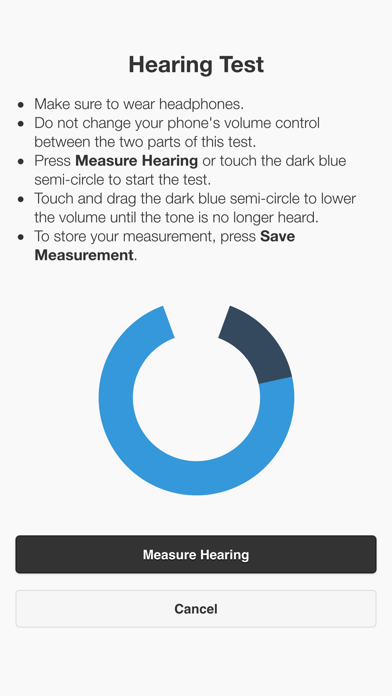 Temporary Hearing Loss Test Screenshot 1