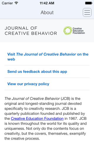 The Journal of Creative Behavior screenshot 2