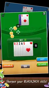 Blackjack 21 Free+ screenshot #1 for iPhone