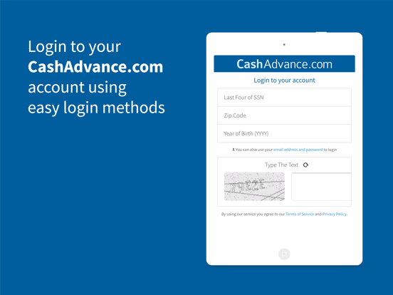 Screenshot #6 pour CashAdvance Mobile - Loan options on the go