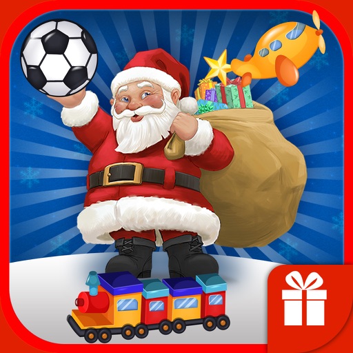 Santa Gift Packaging : Kids Christmas Game Icon