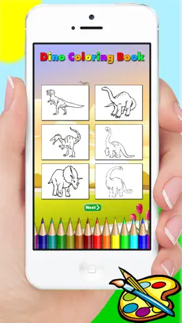 Game screenshot Динозавр Раскраска - Рисование для детей бесплатно Игры apk