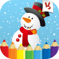 Winter coloring book for toddlers Kids drawing painting and doodling games for children