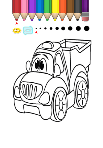 Kids Coloring Book - Cute Small Car Fukushima screenshot 2