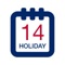 Icon Holiday Calendar USA 2016 - Federal Public US Holidays for Vacation and free time Planning