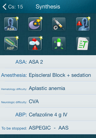 Anesthesia consultation screenshot 2