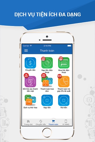 VIMO ví điện tử chuyển tiền screenshot 4