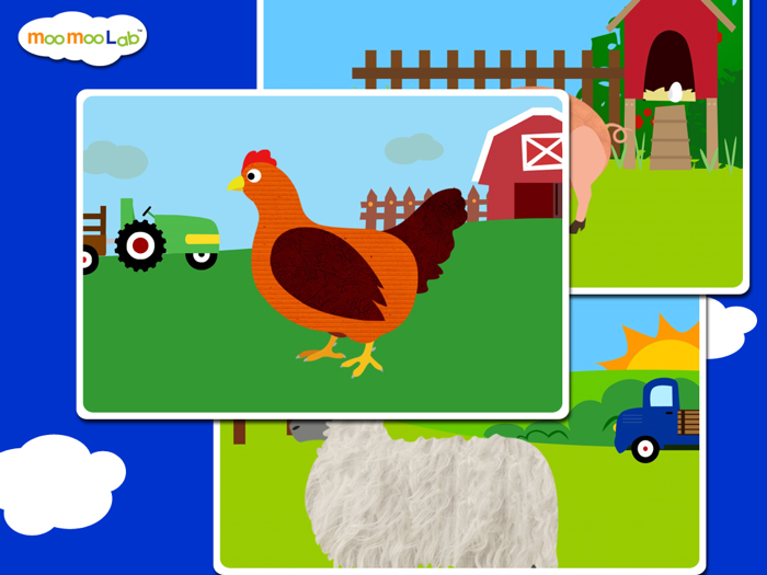 Tiere auf dem Bauernhof - Aktivitäten Puzzles Bauernhoftiere Learnspiele für Kinder und Kleinkinder von Moo Moo Lab