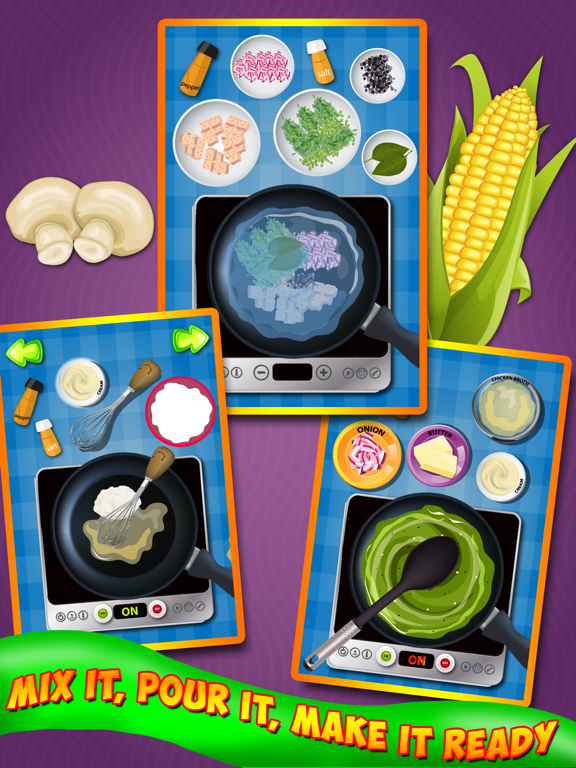 Soup Maker : free Girls Kids fun Cooking game for pizza,burger & sandwich lovers iPad screenshot