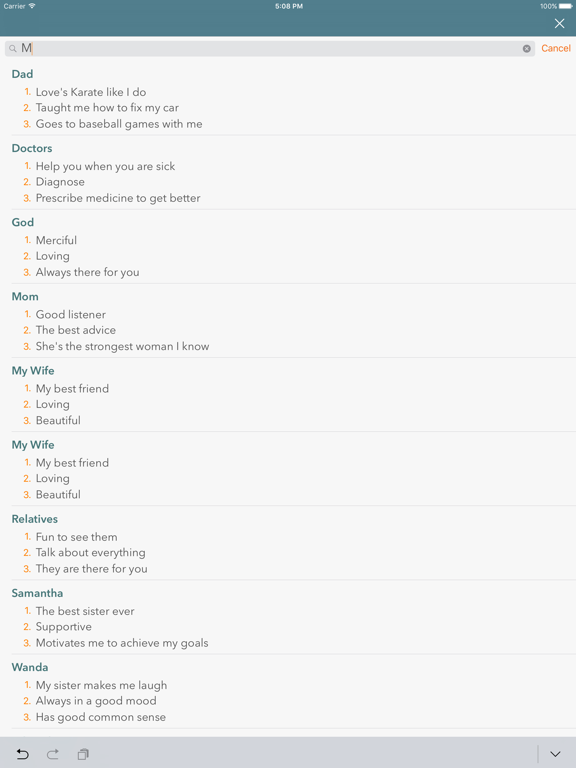 10 Reasons I Am Glad For Gratitude Journal iPad screenshot 4 - Lifestyle app
