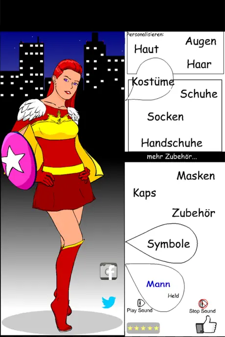 Erstellen Sie ein Superheld.