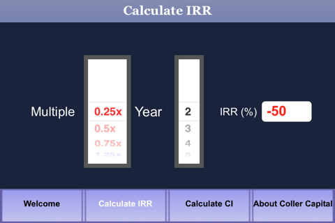 Coller Capital IRR Calculator App screenshot 4