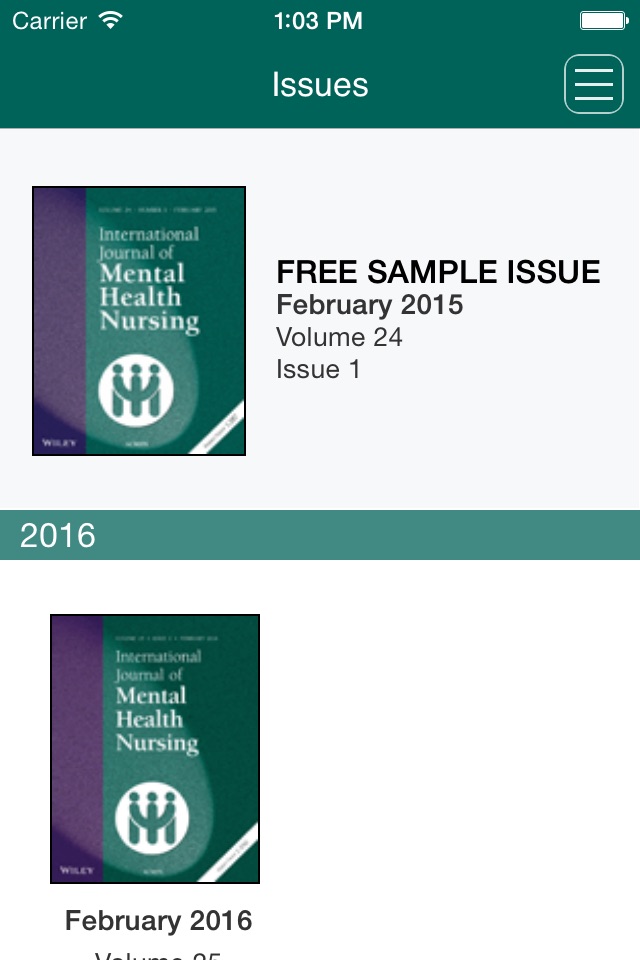 International Journal of Mental Health Nursing screenshot 2
