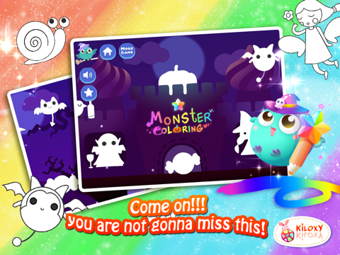 Screenshot #5 pour The Monster Coloring - A coloring game that have animation~