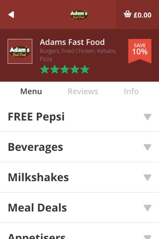 Adams Fast Food screenshot 3