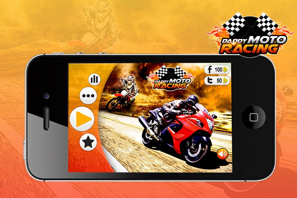 Daddy Moto Racing - Use powerful missile to become a motorcycle racing winner screenshot 2