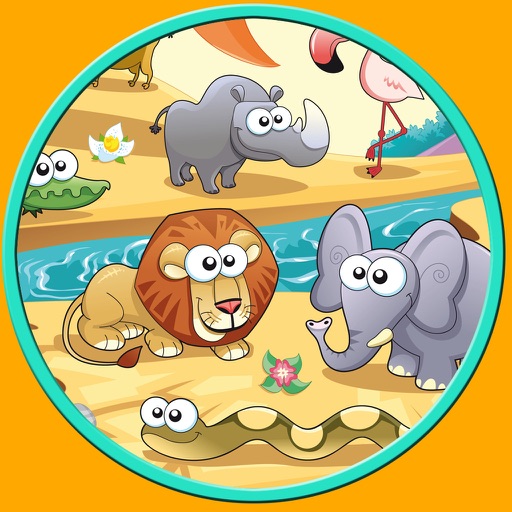 nice jungle animals for kids - no ads icon